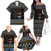 Ballet Pointe Christmas Design Family Matching Off The Shoulder Long Sleeve Dress and Hawaiian Shirt Xmas Holiday Patterns - Wonder Print Shop