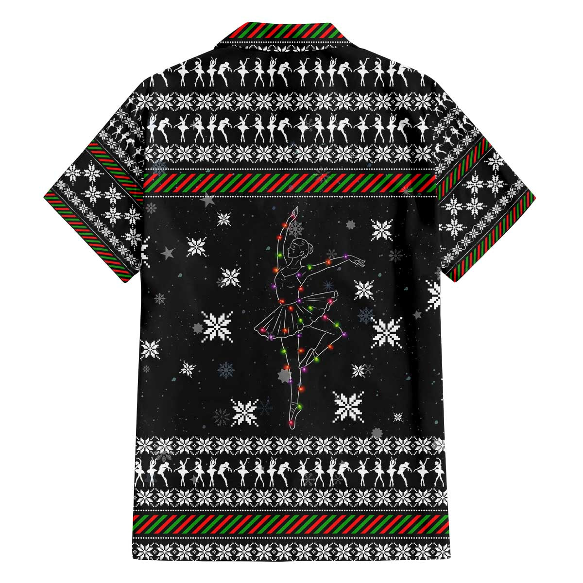 Ballet Pointe Christmas Design Family Matching Off The Shoulder Long Sleeve Dress and Hawaiian Shirt Xmas Holiday Patterns - Wonder Print Shop