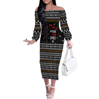 Ballet Pointe Christmas Design Family Matching Off The Shoulder Long Sleeve Dress and Hawaiian Shirt Xmas Holiday Patterns - Wonder Print Shop