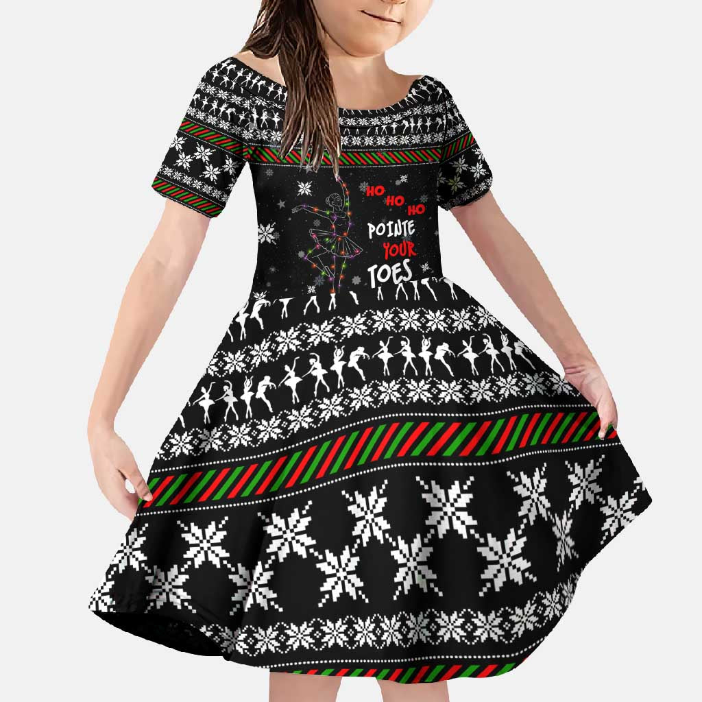 Ballet Pointe Christmas Design Family Matching Off Shoulder Maxi Dress and Hawaiian Shirt Xmas Holiday Patterns - Wonder Print Shop