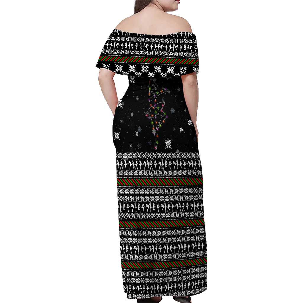 Ballet Pointe Christmas Design Family Matching Off Shoulder Maxi Dress and Hawaiian Shirt Xmas Holiday Patterns - Wonder Print Shop