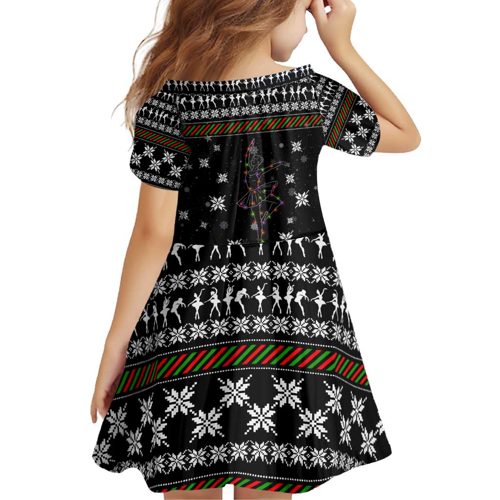 Ballet Pointe Christmas Design Family Matching Off Shoulder Short Dress and Hawaiian Shirt Xmas Holiday Patterns - Wonder Print Shop