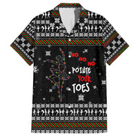Ballet Pointe Christmas Design Family Matching Off Shoulder Short Dress and Hawaiian Shirt Xmas Holiday Patterns - Wonder Print Shop