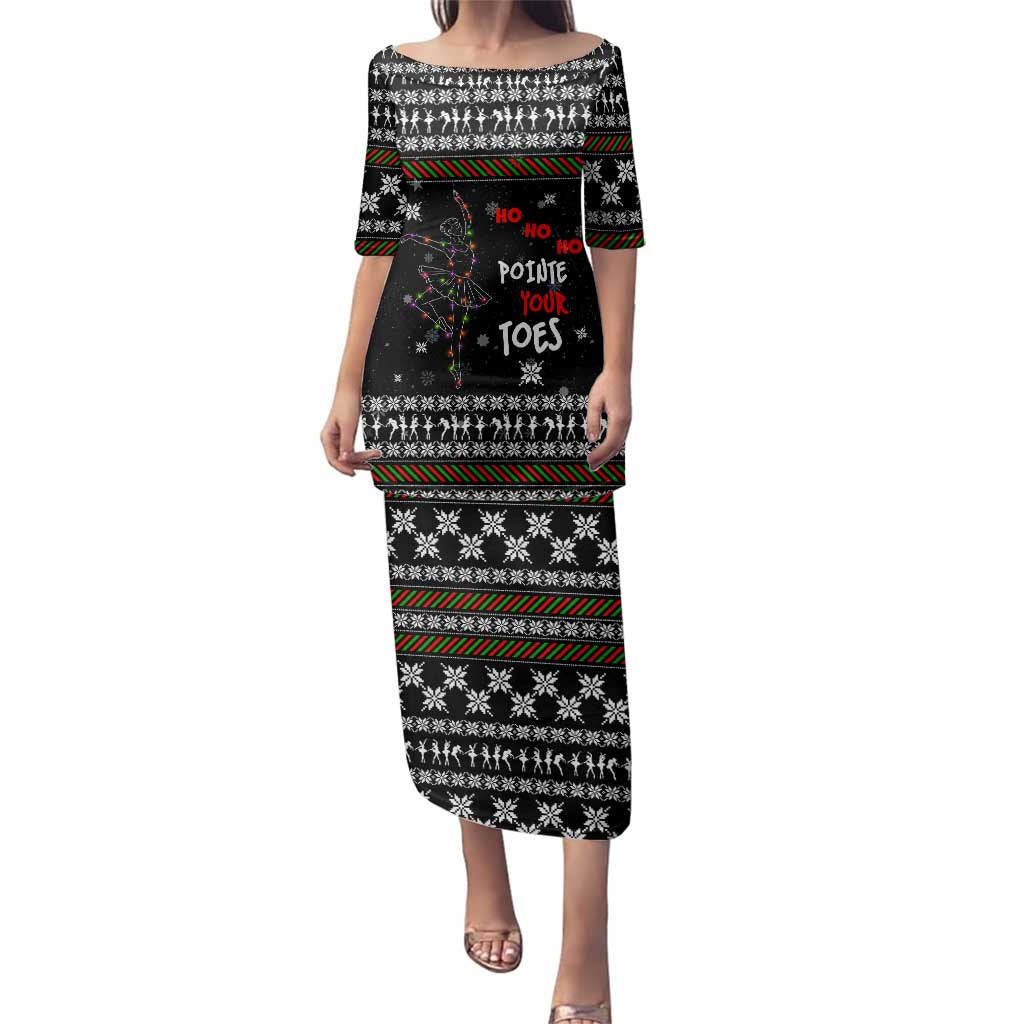 Ballet Pointe Christmas Design Family Matching Puletasi and Hawaiian Shirt Xmas Holiday Patterns - Wonder Print Shop