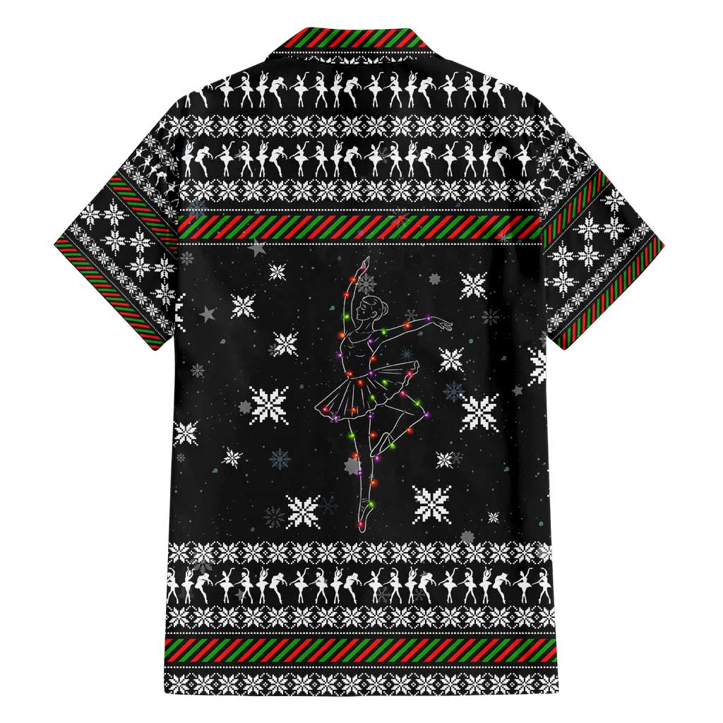 Ballet Pointe Christmas Design Family Matching Short Sleeve Bodycon Dress and Hawaiian Shirt Xmas Holiday Patterns - Wonder Print Shop