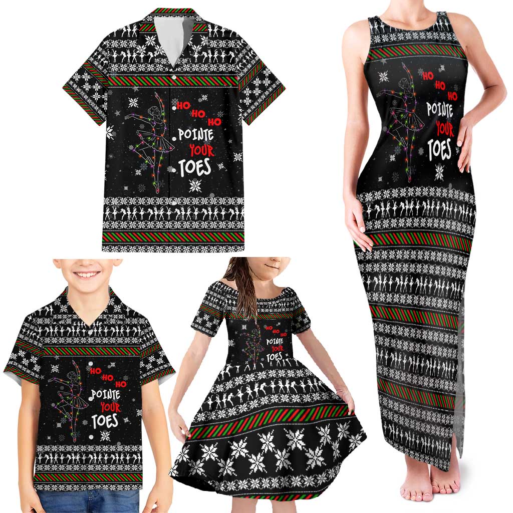 Ballet Pointe Christmas Design Family Matching Tank Maxi Dress and Hawaiian Shirt Xmas Holiday Patterns - Wonder Print Shop