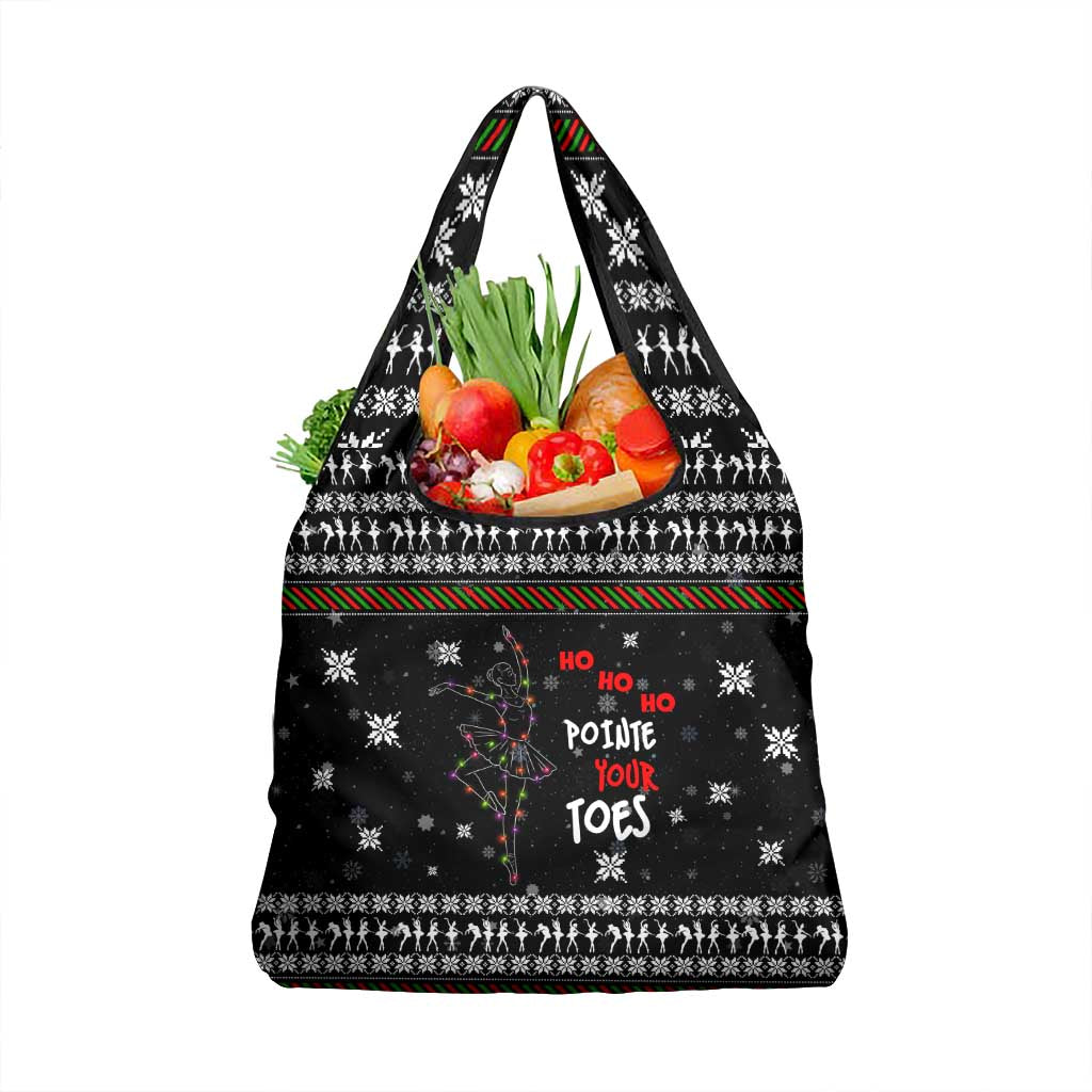 Ballet Pointe Christmas Design Grocery Bag Xmas Holiday Patterns - Wonder Print Shop