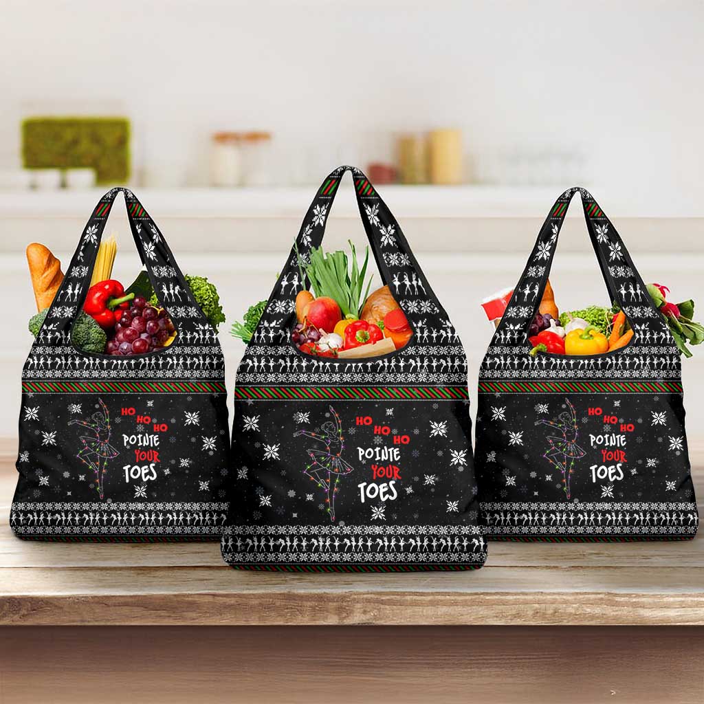 Ballet Pointe Christmas Design Grocery Bag Xmas Holiday Patterns - Wonder Print Shop
