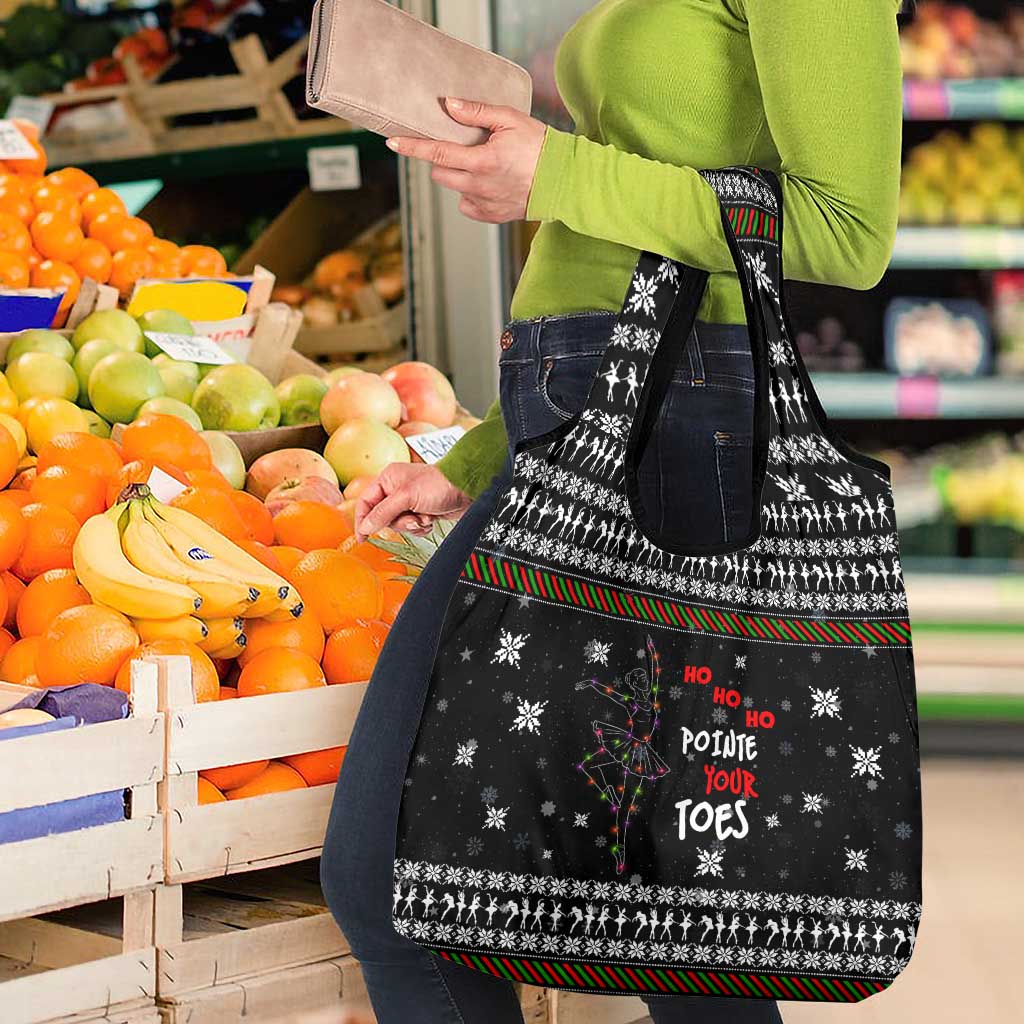 Ballet Pointe Christmas Design Grocery Bag Xmas Holiday Patterns - Wonder Print Shop