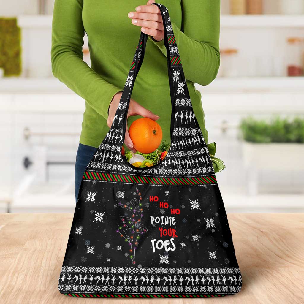 Ballet Pointe Christmas Design Grocery Bag Xmas Holiday Patterns - Wonder Print Shop