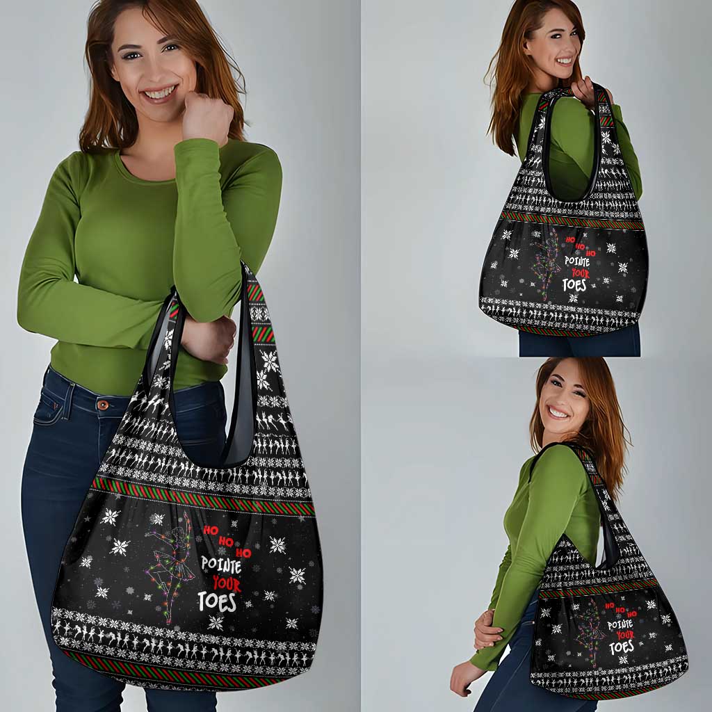 Ballet Pointe Christmas Design Grocery Bag Xmas Holiday Patterns - Wonder Print Shop