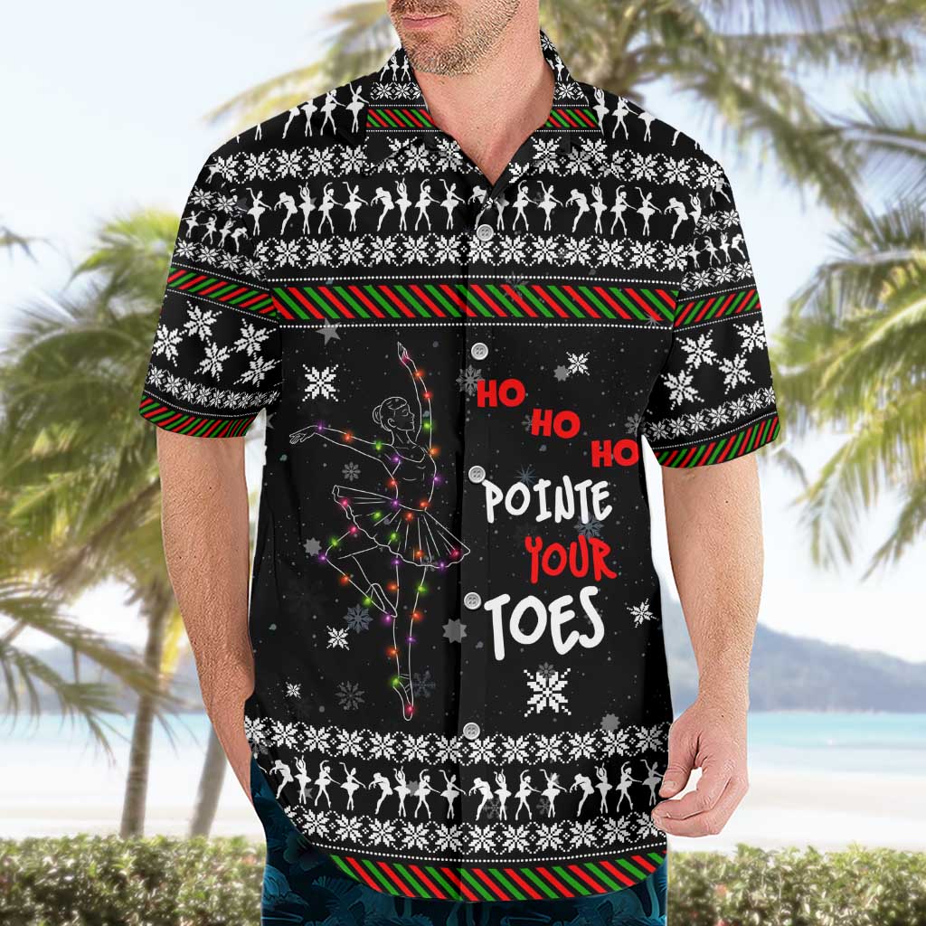 Ballet Pointe Christmas Design Hawaiian Shirt Xmas Holiday Patterns - Wonder Print Shop