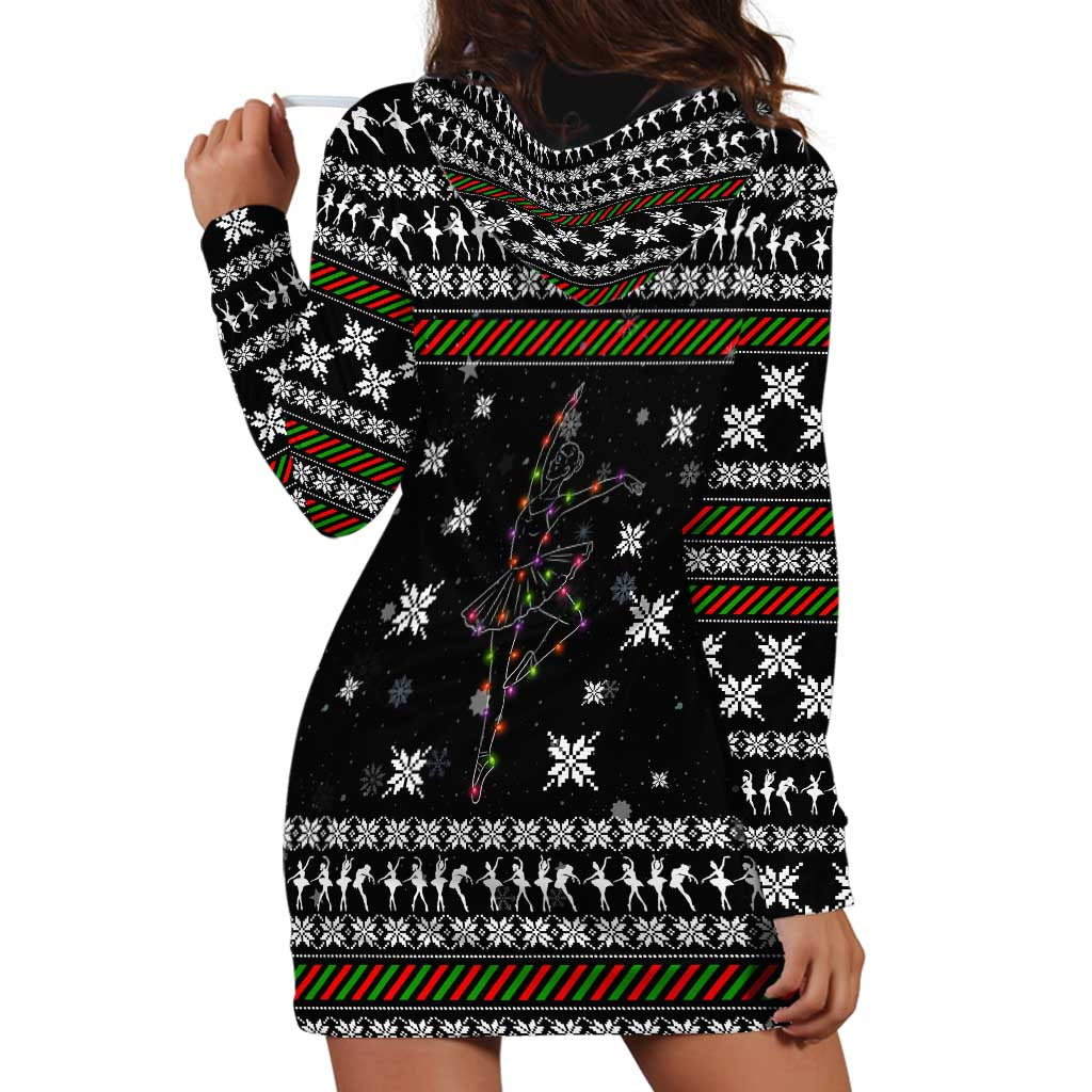 Ballet Pointe Christmas Design Hoodie Dress Xmas Holiday Patterns - Wonder Print Shop