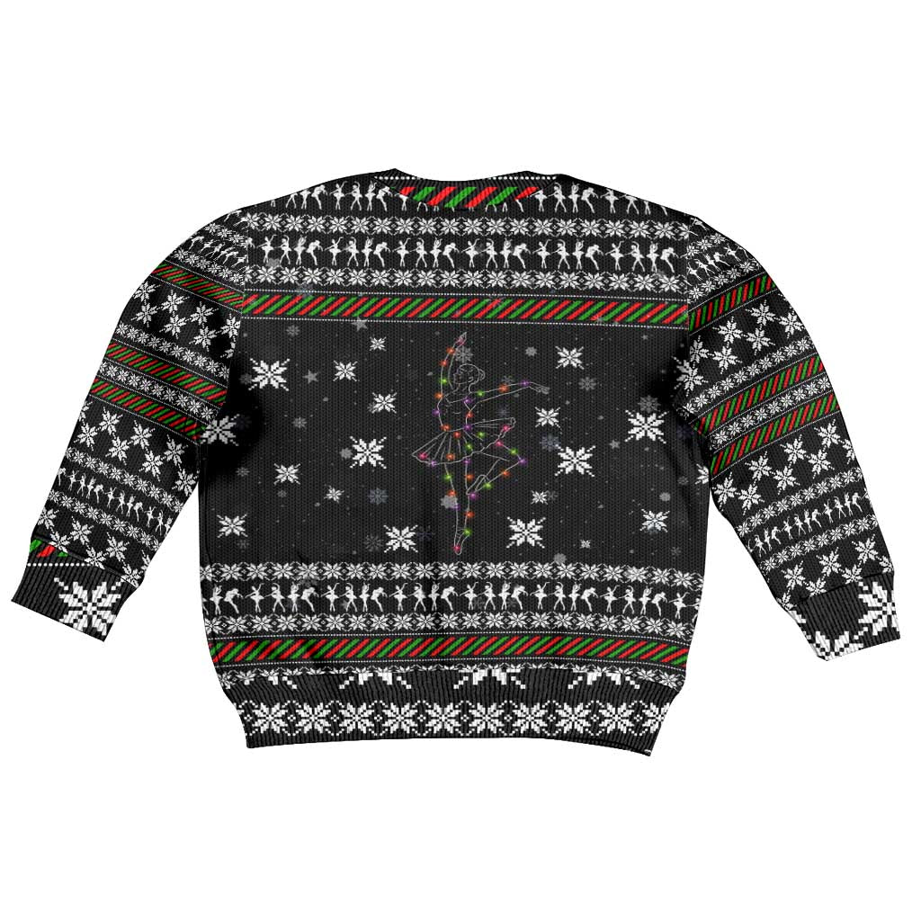 Ballet Pointe Christmas Design Kid Ugly Christmas Sweater Xmas Holiday Patterns - Wonder Print Shop