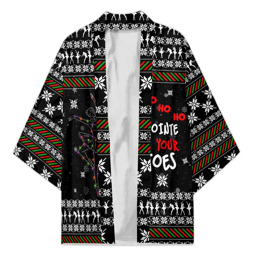 Ballet Pointe Christmas Design Kimono Xmas Holiday Patterns - Wonder Print Shop