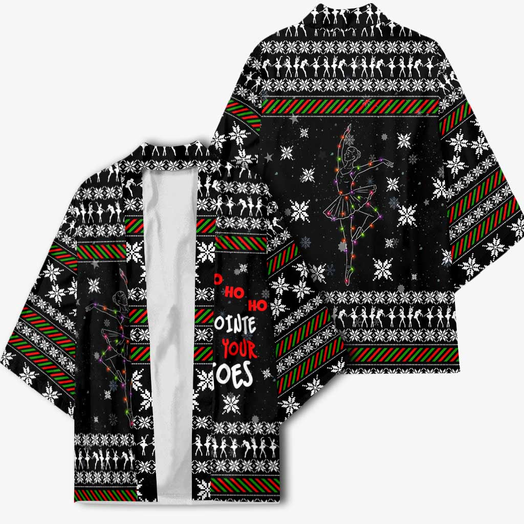 Ballet Pointe Christmas Design Kimono Xmas Holiday Patterns - Wonder Print Shop