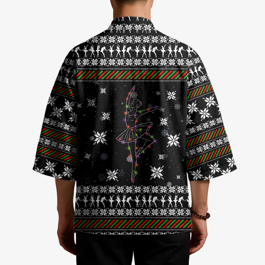Ballet Pointe Christmas Design Kimono Xmas Holiday Patterns - Wonder Print Shop