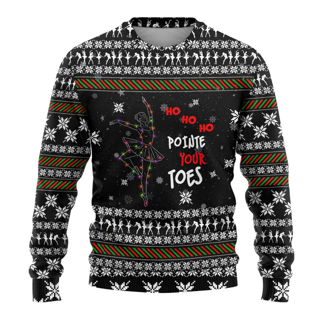 Ballet Pointe Christmas Design Ugly Christmas Sweater Xmas Holiday Patterns - Wonder Print Shop