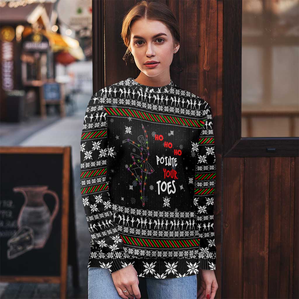 Ballet Pointe Christmas Design Ugly Christmas Sweater Xmas Holiday Patterns - Wonder Print Shop