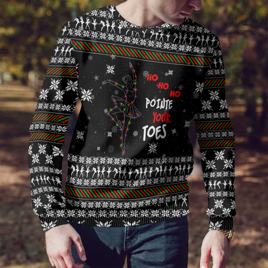 Ballet Pointe Christmas Design Ugly Christmas Sweater Xmas Holiday Patterns - Wonder Print Shop