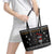Ballet Pointe Christmas Design Leather Tote Bag Xmas Holiday Patterns - Wonder Print Shop