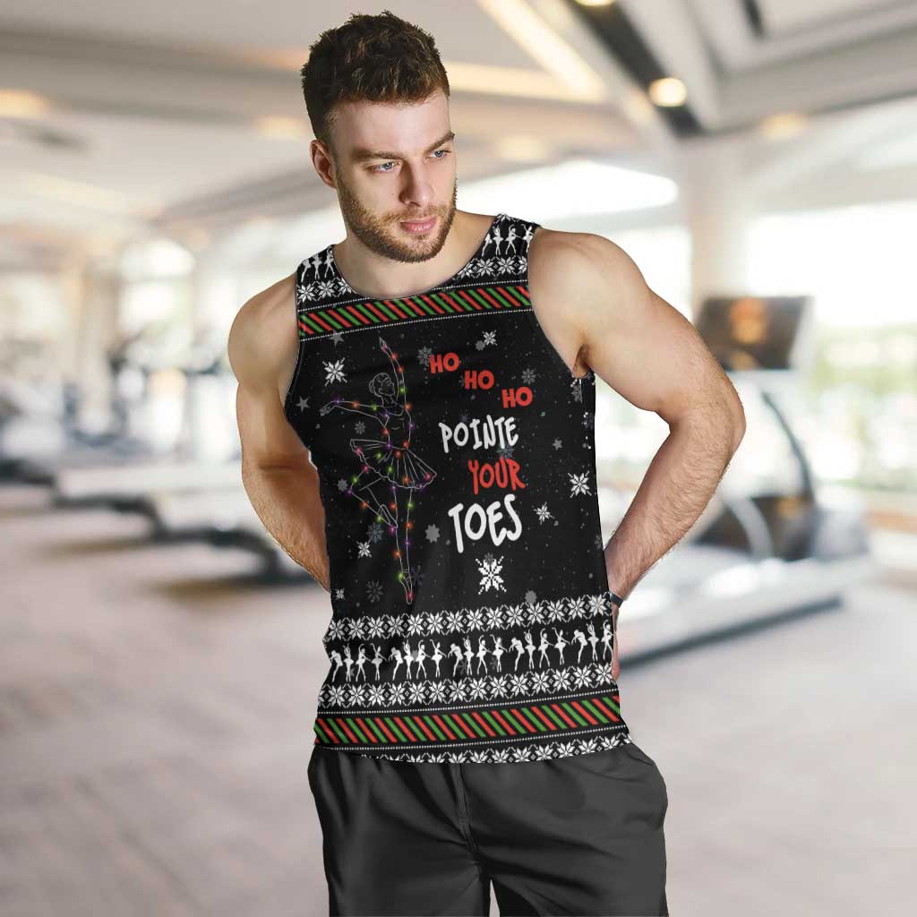 Ballet Pointe Christmas Design Men Tank Top Xmas Holiday Patterns - Wonder Print Shop
