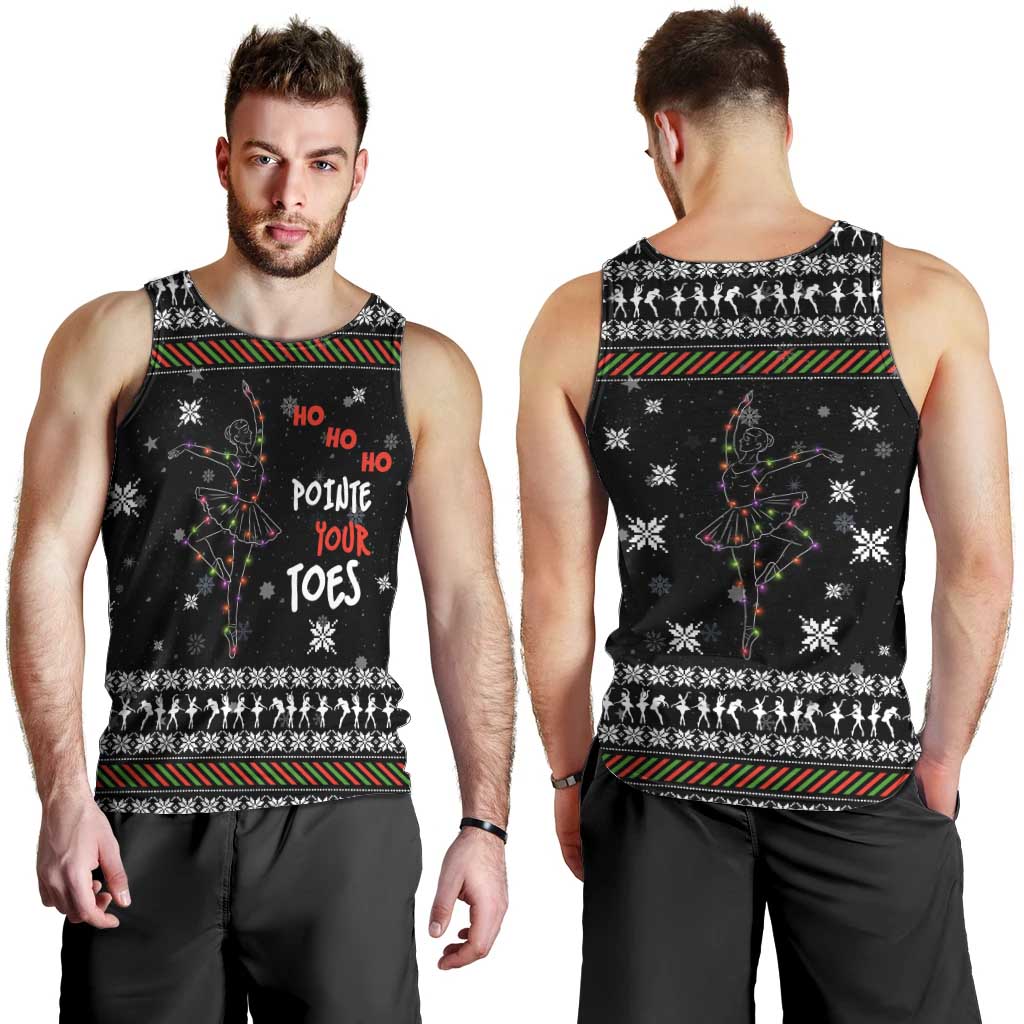 Ballet Pointe Christmas Design Men Tank Top Xmas Holiday Patterns - Wonder Print Shop