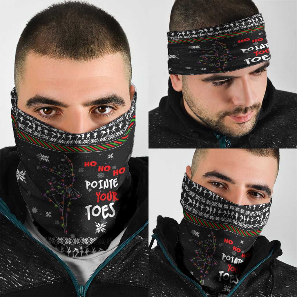 Ballet Pointe Christmas Design Neck Gaiter Xmas Holiday Patterns - Wonder Print Shop