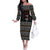 Ballet Pointe Christmas Design Off The Shoulder Long Sleeve Dress Xmas Holiday Patterns - Wonder Print Shop