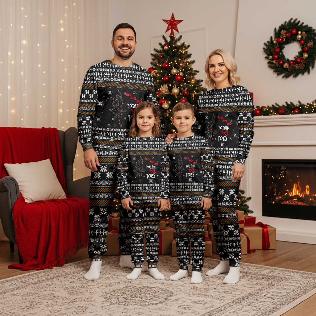 Ballet Pointe Christmas Design Christmas Pajama Set Xmas Holiday Patterns - Wonder Print Shop