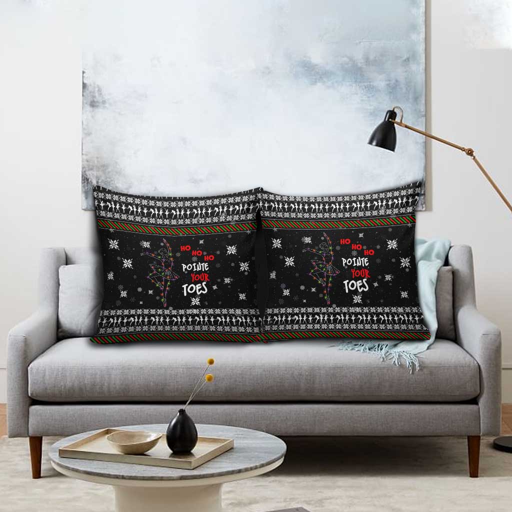 Ballet Pointe Christmas Design Pillow Cover Xmas Holiday Patterns - Wonder Print Shop