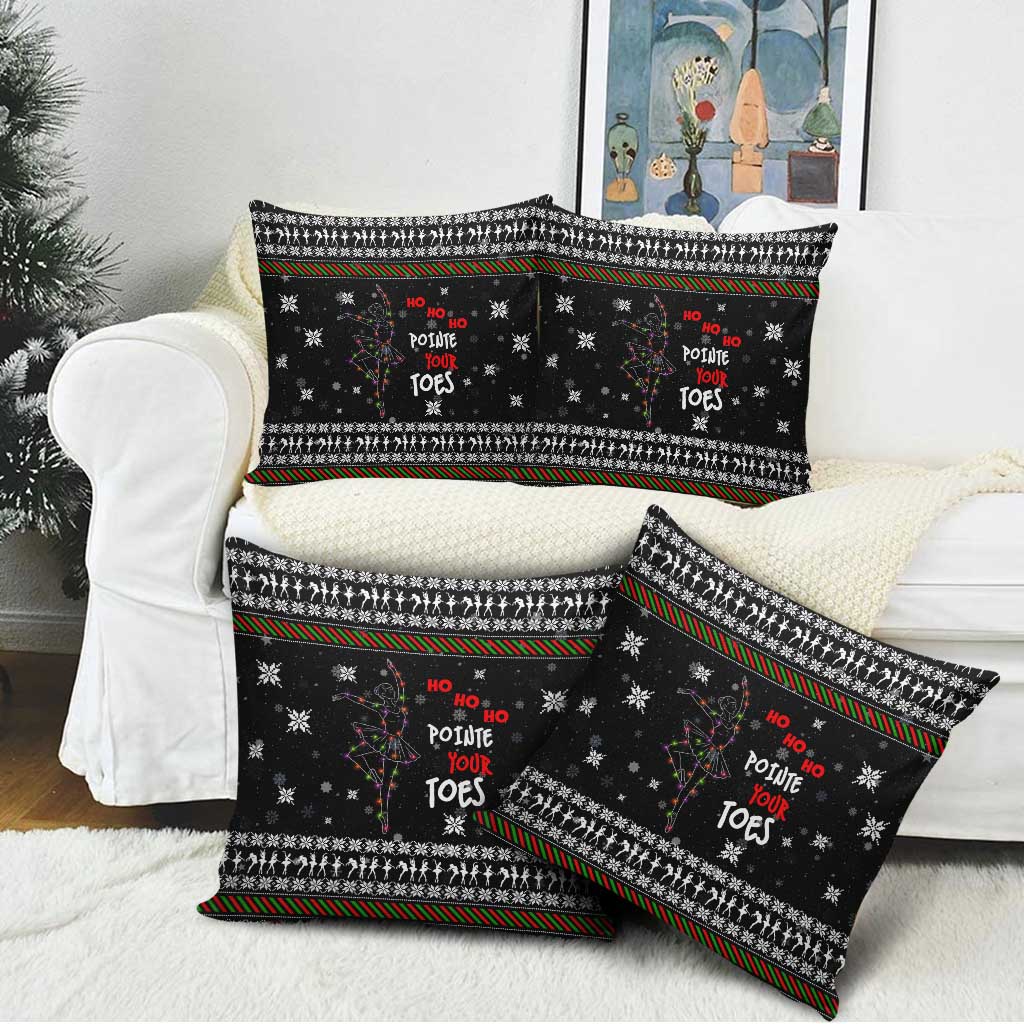 Ballet Pointe Christmas Design Pillow Cover Xmas Holiday Patterns - Wonder Print Shop