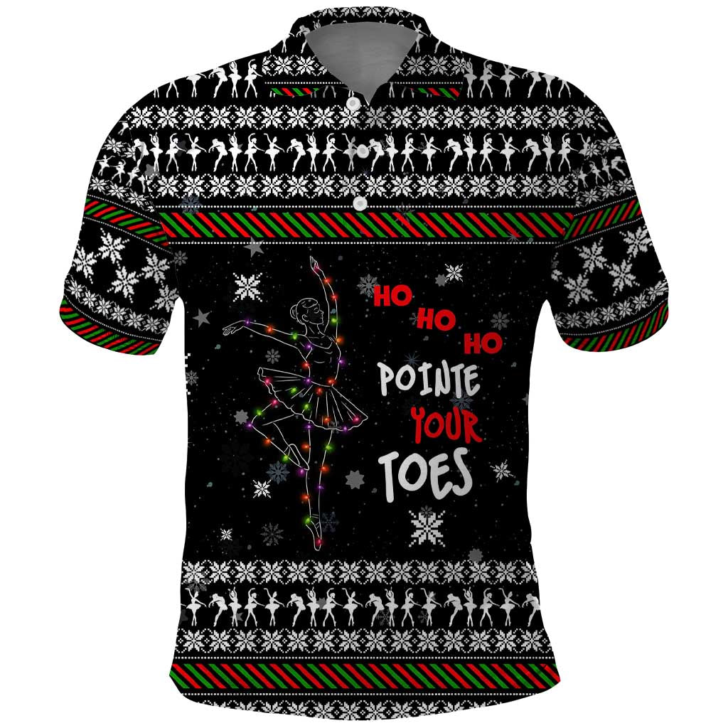 Ballet Pointe Christmas Design Polo Shirt Xmas Holiday Patterns - Wonder Print Shop
