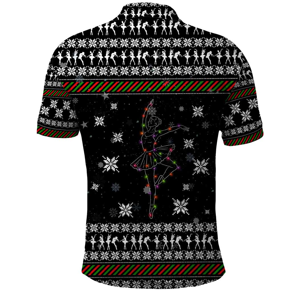 Ballet Pointe Christmas Design Polo Shirt Xmas Holiday Patterns - Wonder Print Shop