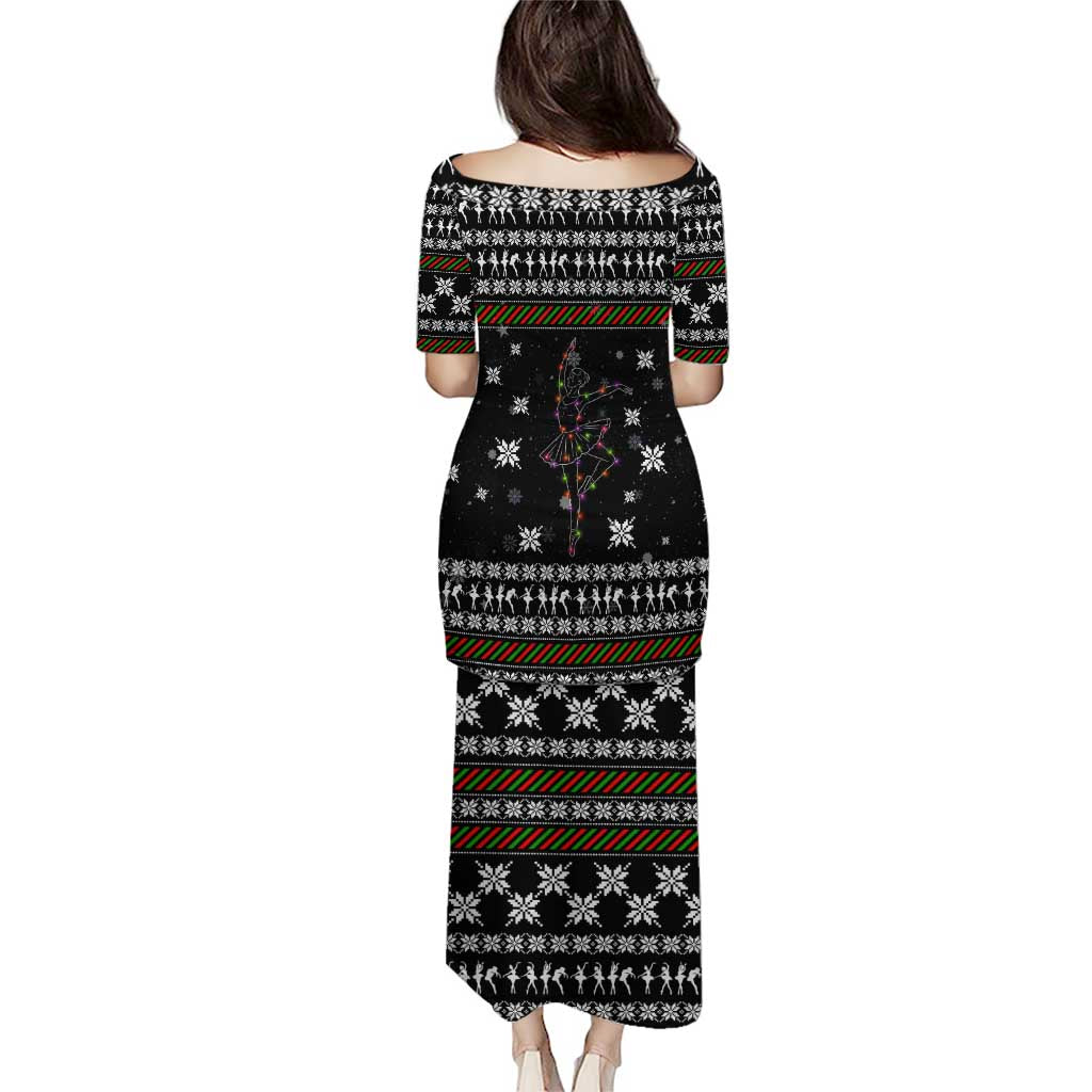 Ballet Pointe Christmas Design Puletasi Xmas Holiday Patterns - Wonder Print Shop
