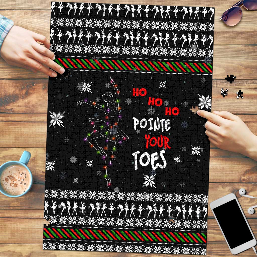 Ballet Pointe Christmas Design Puzzle Xmas Holiday Patterns - Wonder Print Shop