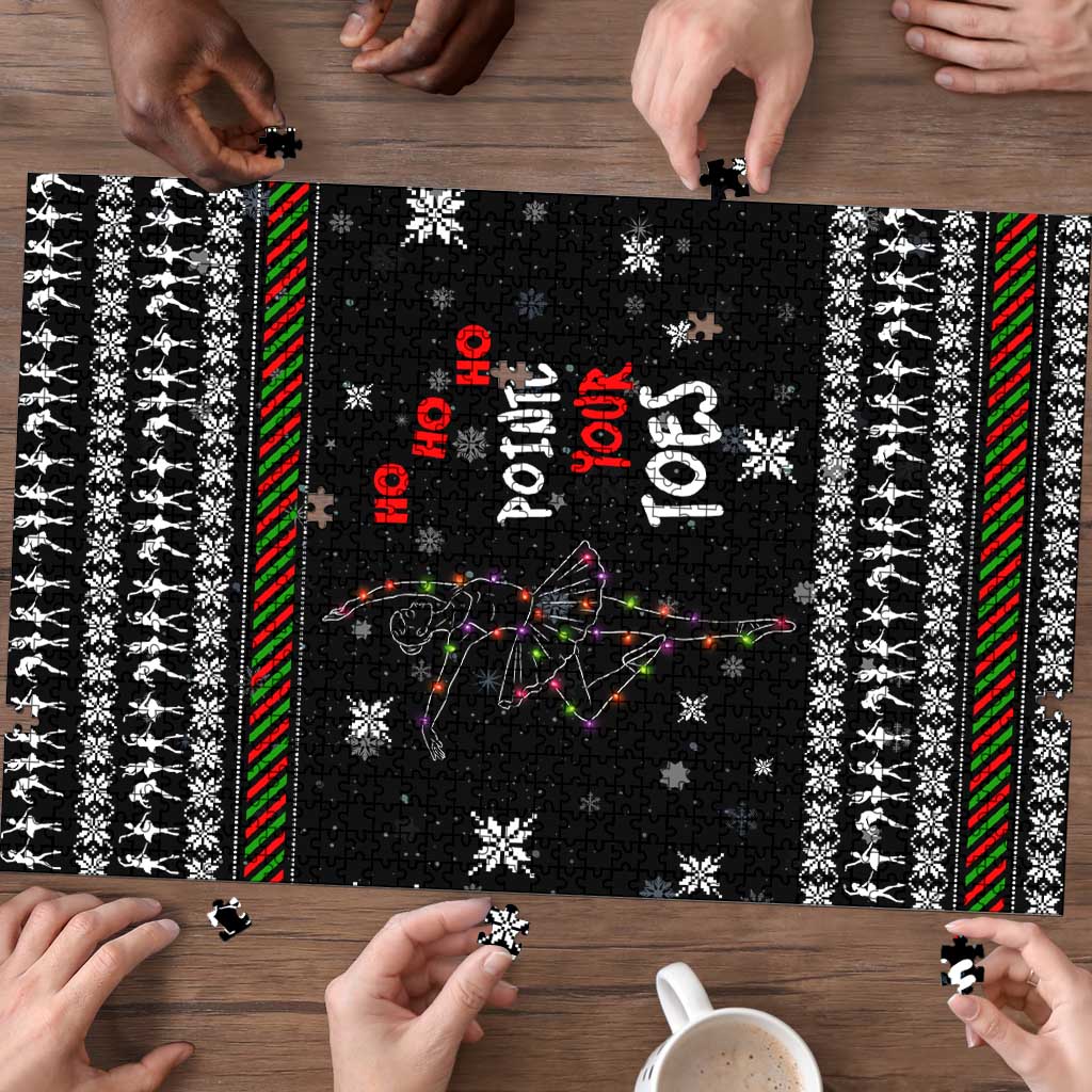 Ballet Pointe Christmas Design Puzzle Xmas Holiday Patterns - Wonder Print Shop