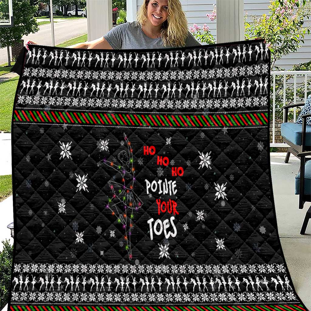Ballet Pointe Christmas Design Quilt Xmas Holiday Patterns - Wonder Print Shop