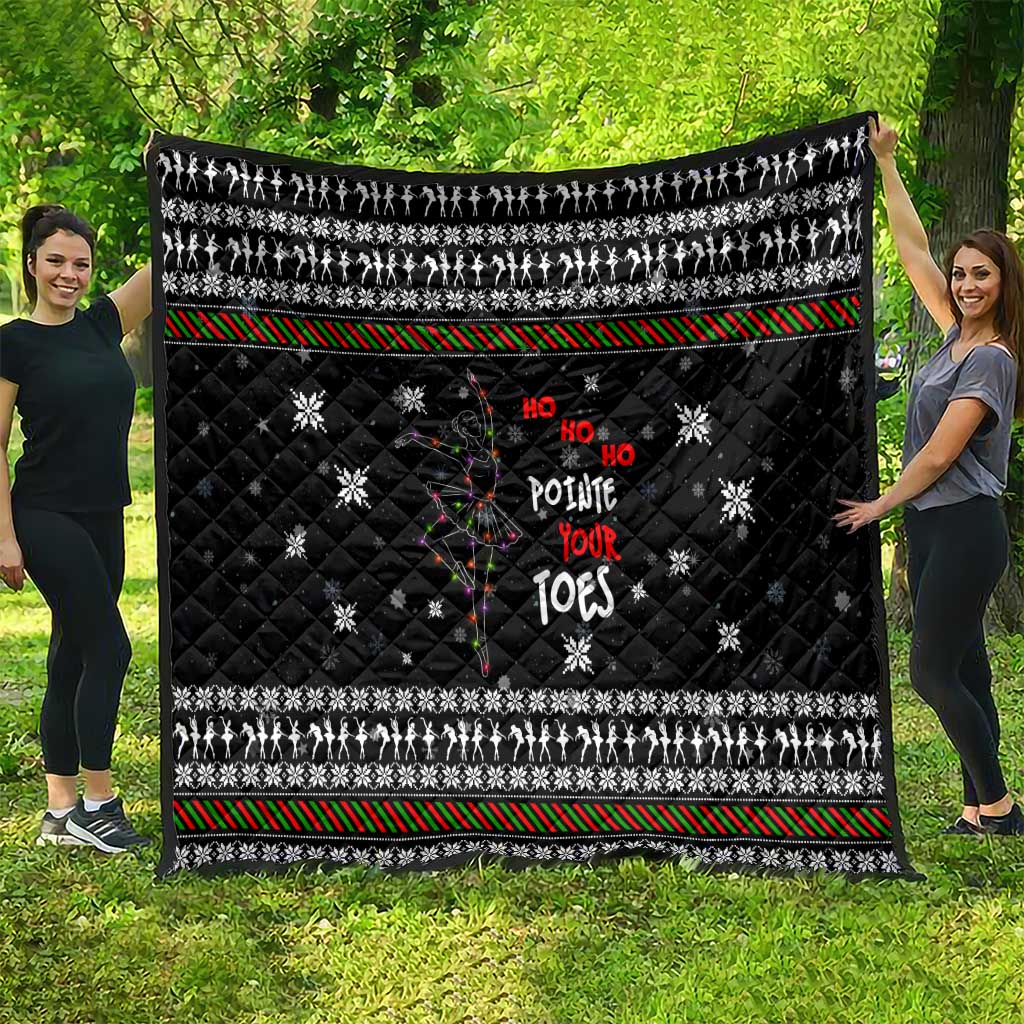 Ballet Pointe Christmas Design Quilt Xmas Holiday Patterns - Wonder Print Shop
