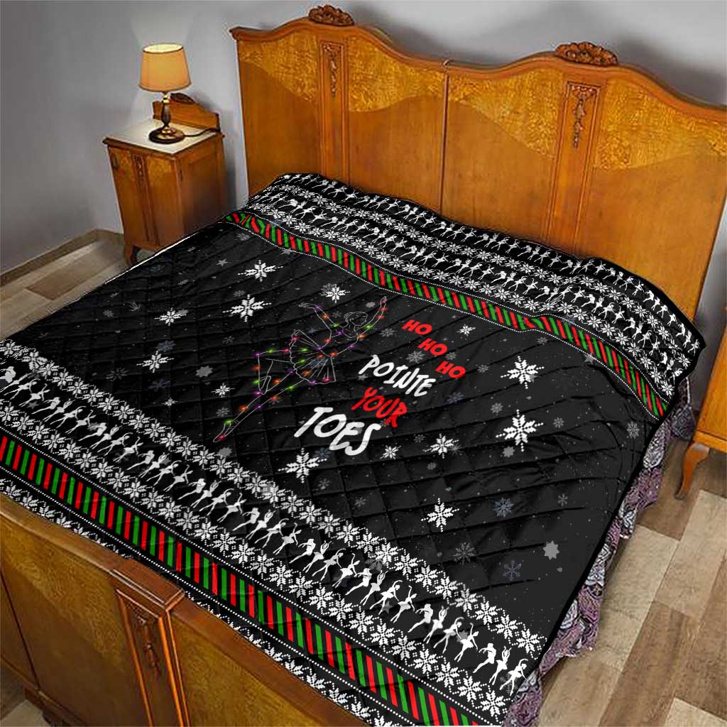 Ballet Pointe Christmas Design Quilt Xmas Holiday Patterns - Wonder Print Shop