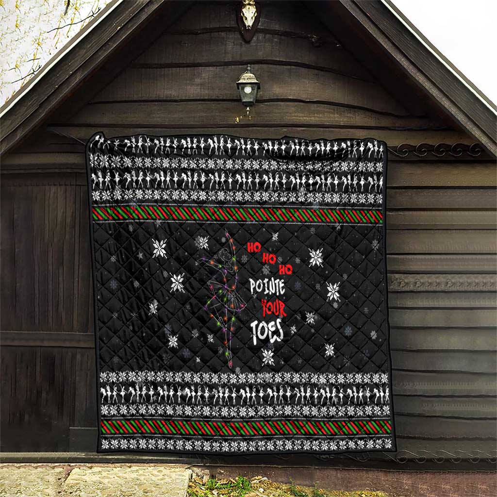 Ballet Pointe Christmas Design Quilt Xmas Holiday Patterns - Wonder Print Shop