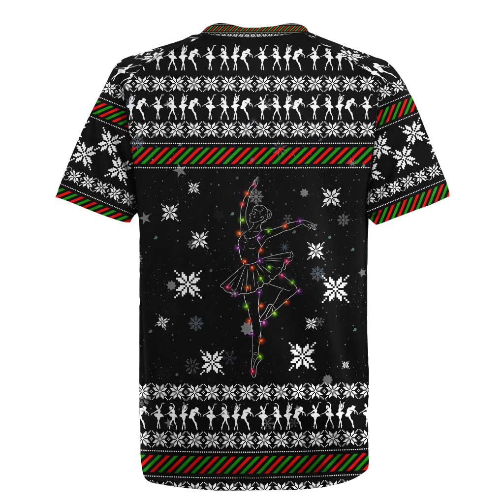 Ballet Pointe Christmas Design Rugby Jersey Xmas Holiday Patterns - Wonder Print Shop