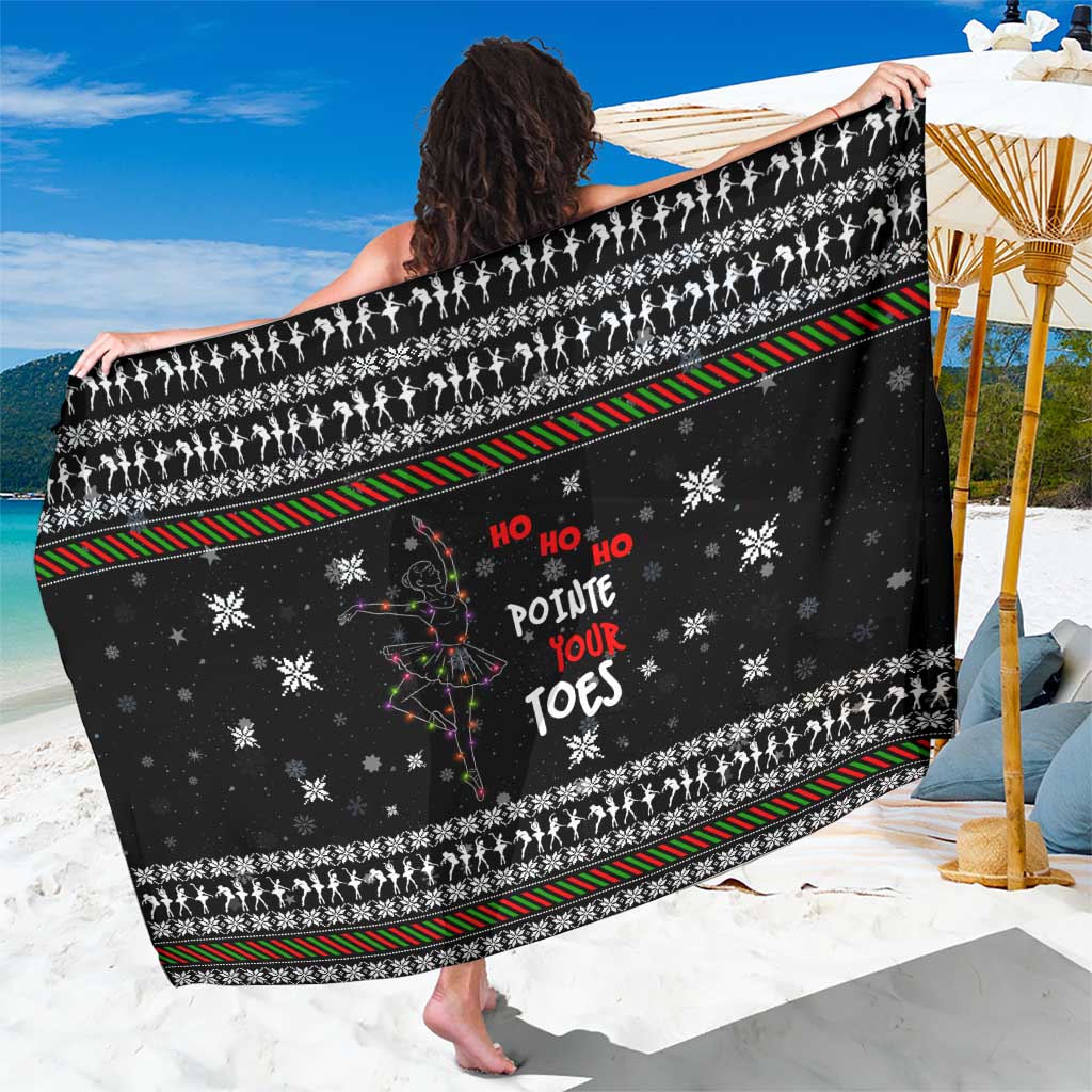 Ballet Pointe Christmas Design Sarong Xmas Holiday Patterns - Wonder Print Shop