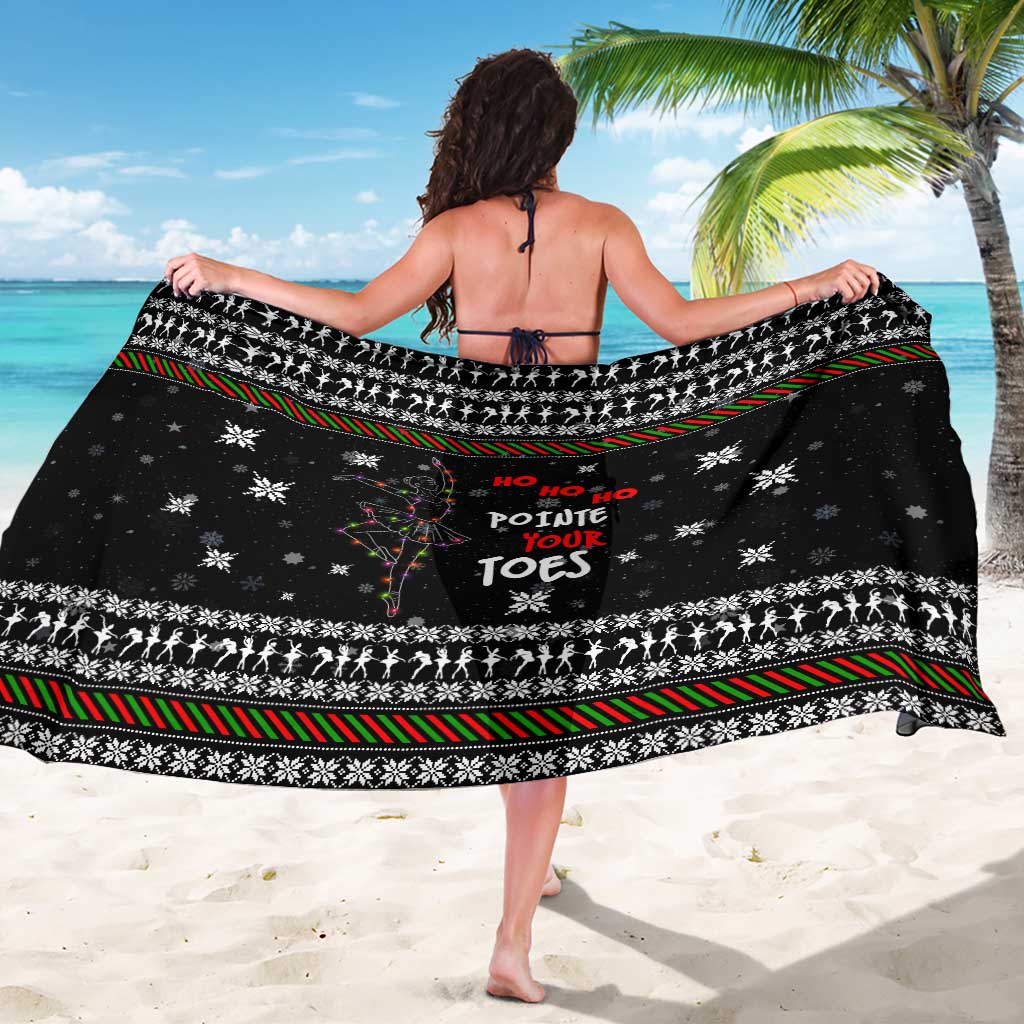 Ballet Pointe Christmas Design Sarong Xmas Holiday Patterns - Wonder Print Shop