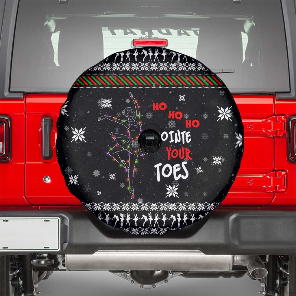 Ballet Pointe Christmas Design Spare Tire Cover Xmas Holiday Patterns - Wonder Print Shop
