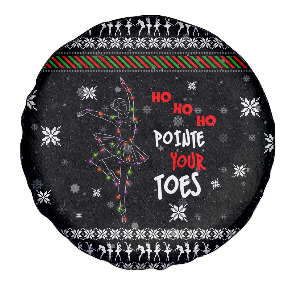 Ballet Pointe Christmas Design Spare Tire Cover Xmas Holiday Patterns - Wonder Print Shop