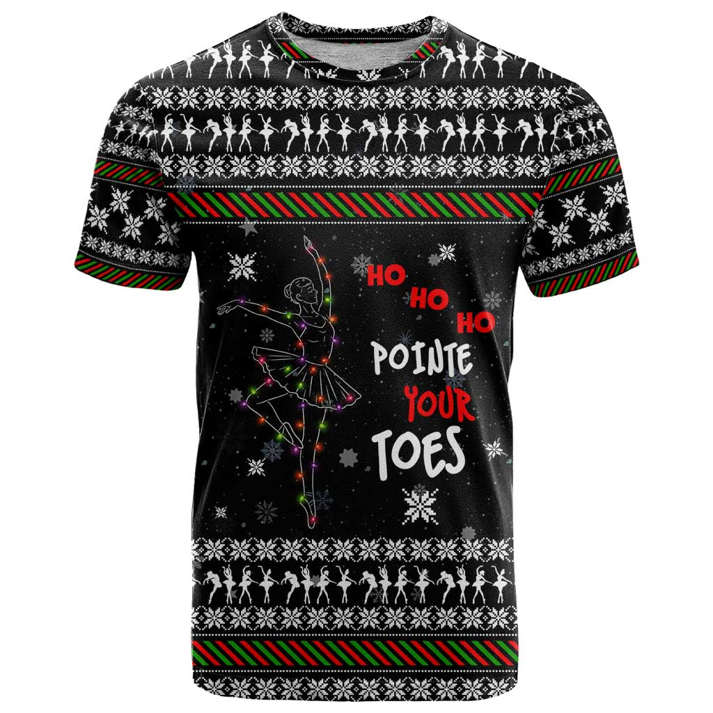 Ballet Pointe Christmas Design T Shirt Xmas Holiday Patterns - Wonder Print Shop