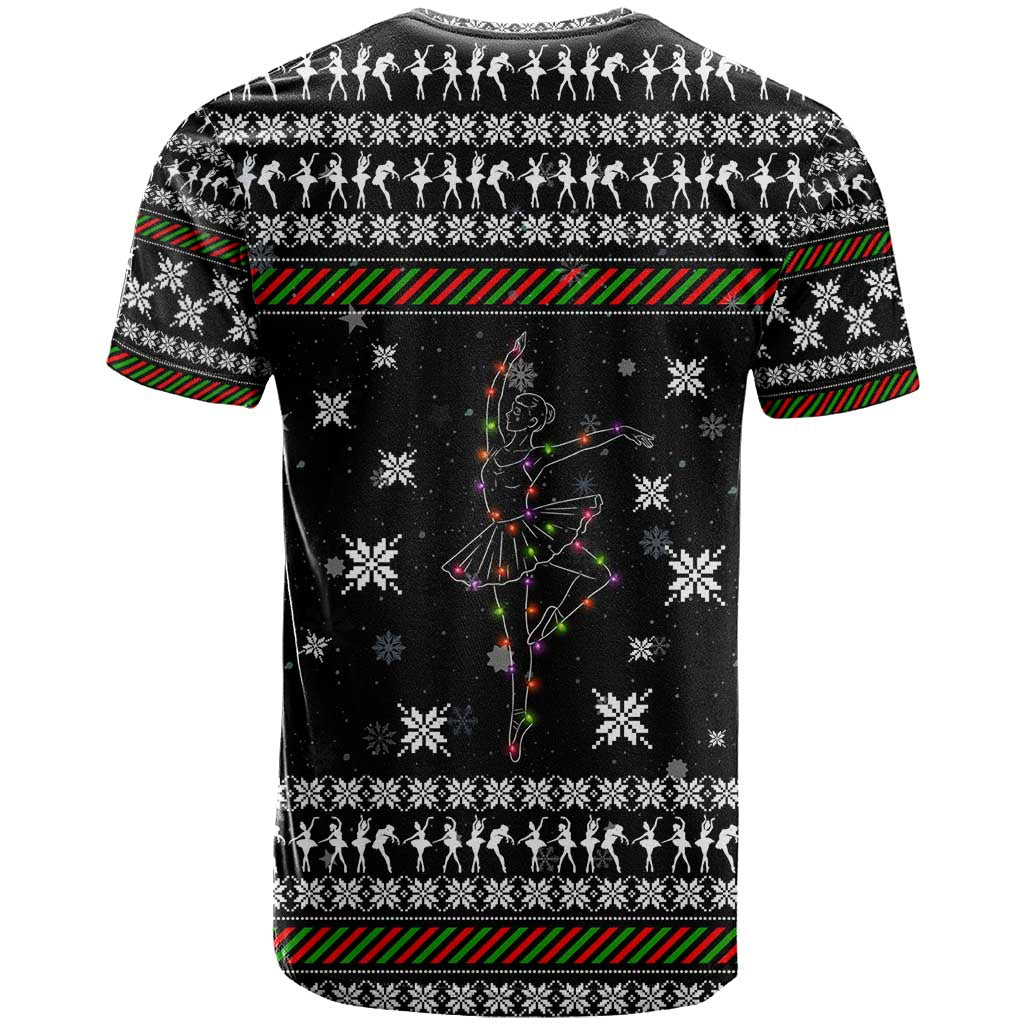 Ballet Pointe Christmas Design T Shirt Xmas Holiday Patterns - Wonder Print Shop
