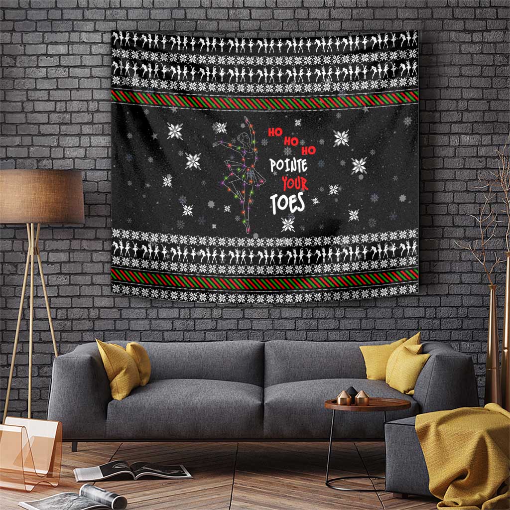 Ballet Pointe Christmas Design Tapestry Xmas Holiday Patterns - Wonder Print Shop