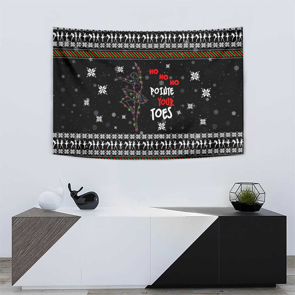 Ballet Pointe Christmas Design Tapestry Xmas Holiday Patterns - Wonder Print Shop